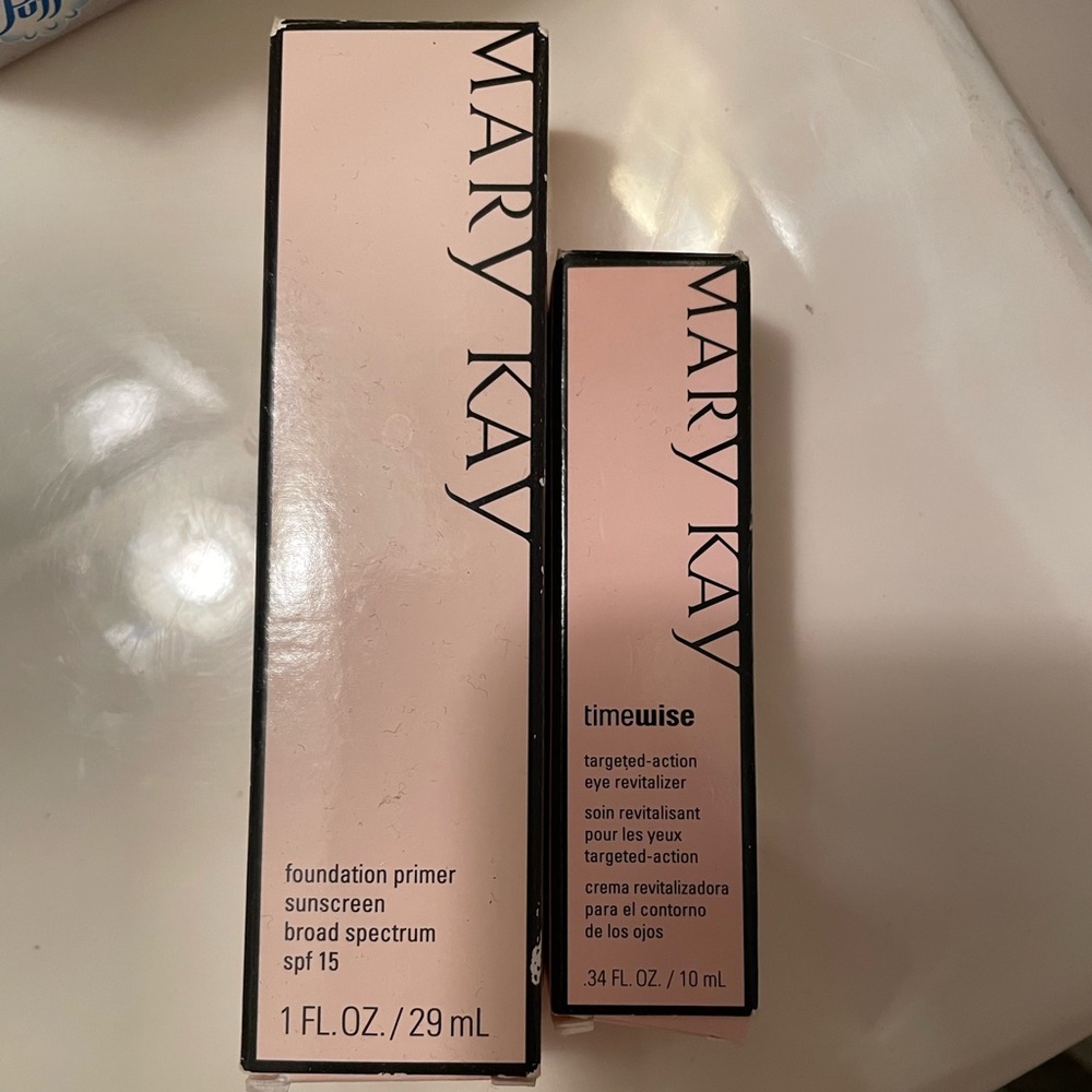 NIB Mary Kay foundation primer and targeted eye revitalizer